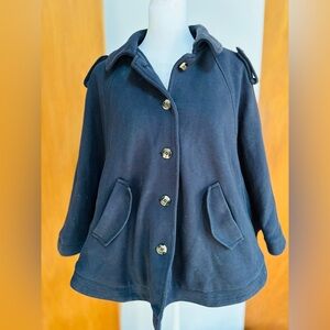 Coquette Cape! 🎀 Navy Blue, Cotton-Blend, Petite-Friendly